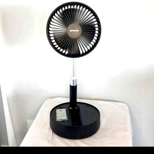 Rechargable Adjustable Black Desk Fan